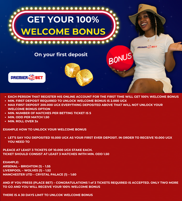 Premierbet Uganda Welcome Bonus